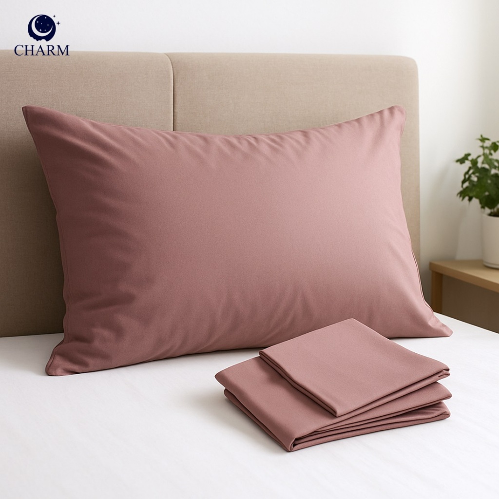 Charm ปลอกหมอนกันไรฝุ่น รุ่น Classic Dusty Pink  ขนาด 17*27 นิ้ว Pillowcase