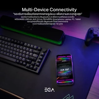 EGA TYPE S12 ลำโพงเกมมิ่ง Bluetooth Soundbar Speaker ไฟ RGB Spectrum ของแท้รับประกันสินค้า 2 ปี
