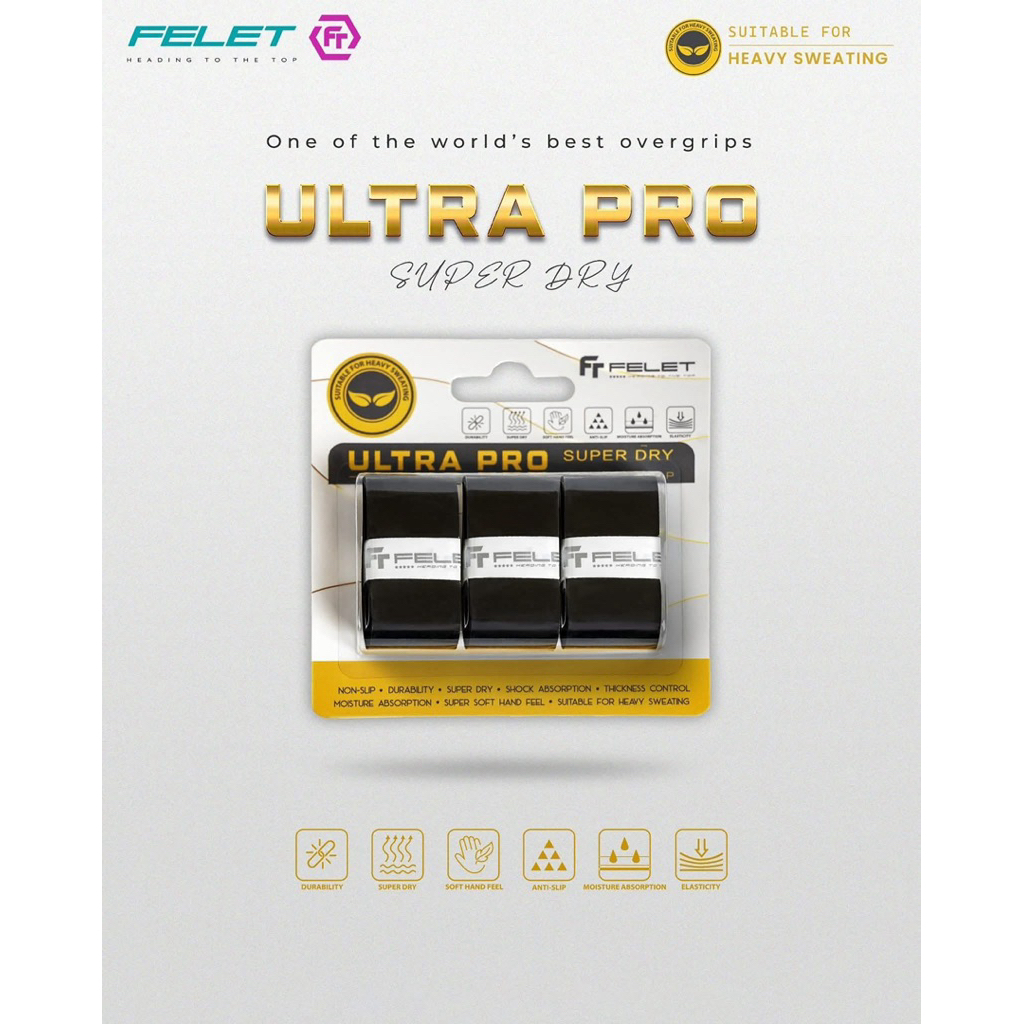 FELET พันด้าม (แบบบาง) แพ็ค 3 ชิ้น รุ่น ULTRA PRO OVER GRIP