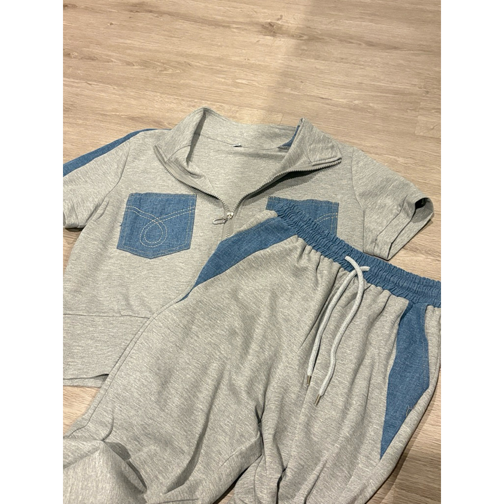 Set airport ชุดวอมสีเทา