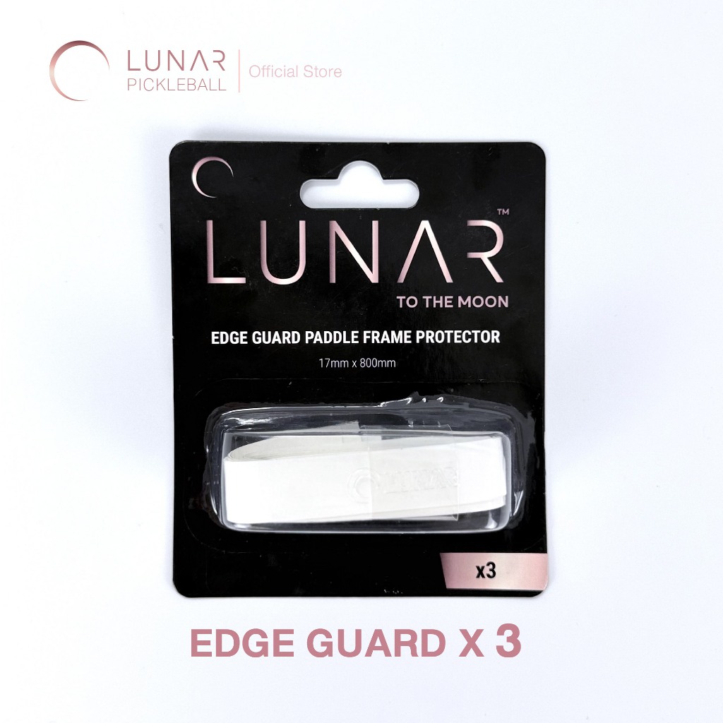 LUNAR Edge Guard Tape เทปป้องกันขอบไม้ Pickleball (Paddle Frame Protector) ขนาด 17mm x 800mm แพ็ค 3 
