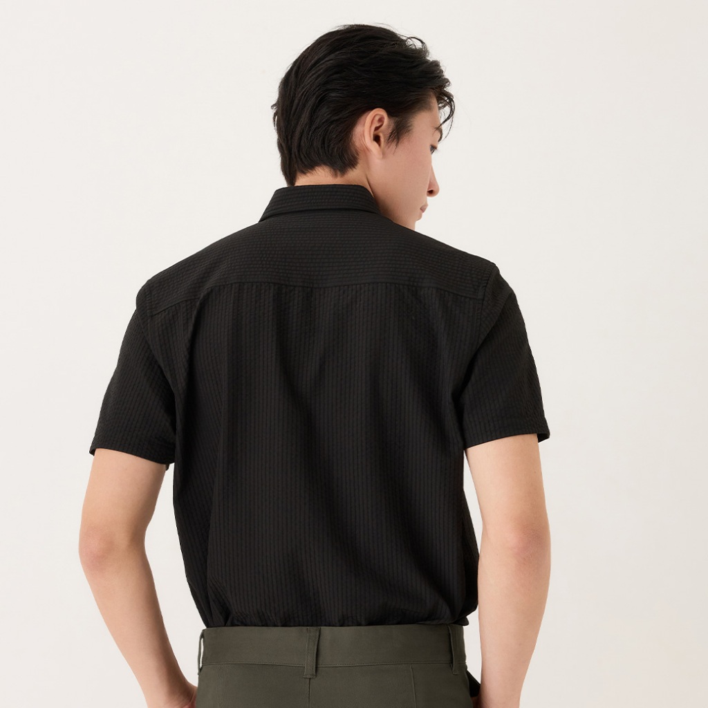Khaki Bros. – คาคิ บรอส – Short Sleeve Shirt – เสื้อเชิ้ตแขนสั้น ทรง Regular Fit – KM26S006 ราคา ถูกที่สุด ดีลบีเคเค แกลเลอรีภาพที่ 3