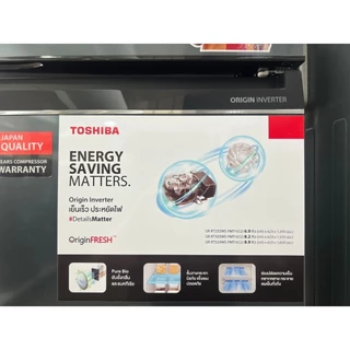 TOSHIBA ตู้เย็น ขนาด 9.5 คิว ระบบ INVERTER รุ่น GR-RT349WE-PMTH ประหยัดไฟ 5 ดาว รับประกันคอมเพรซเซอร์ 10 ปี