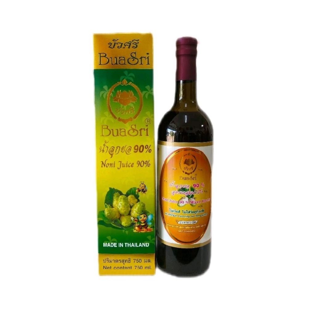 น้ำลูกยอ90% สูตรน้ำผึ้ง แม่บัวศรี