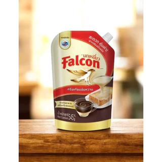 นมข้น Falcon ฟอลคอน ครีมเทียมข้นหวาน นมข้นหวาน สำหรับอาหารและเบเกอรี่ (ตรานกเหยี่ยว) ขนาด 545 กรัม