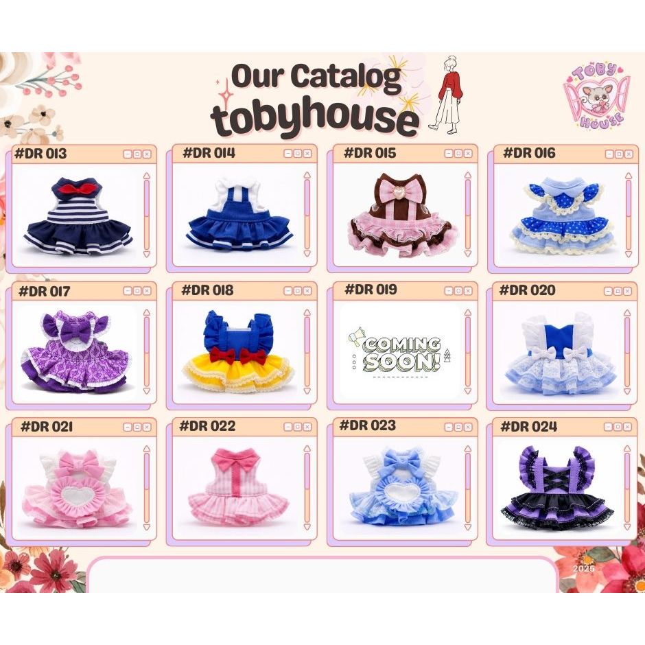 Tobyhouse เสื้อกระโปรงลิงจิ๋ว มาโมเสต/บุชเบบี้ นุ่มสบาย ใส่นอน ใส่เล่น ระบายอากาศ (รหัส DR013-024)