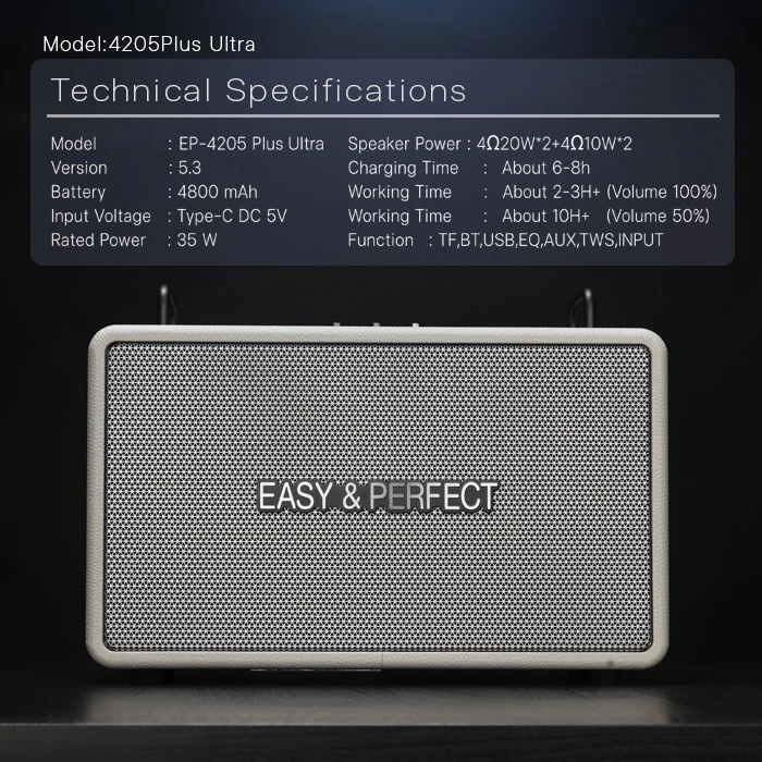 EasyandPerfect  EP-4205 PLUS ULTRA 35W ลำโพงบลูทูธ รับประกัน 1 ปี thumbnail 9