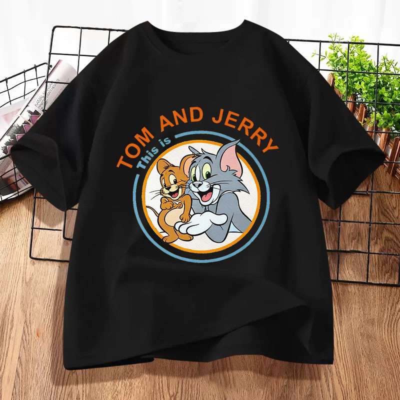 D1351เสื้อยืดแขนสั้น ใส่ได้ทั้งชายและหญิง ลายแฟชั่นสวย