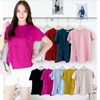 GI-ANTS (GI-422) เสื้อยืดคอกลมแขนสั้น ดีเทลผ่าหน้า งานสไตล์k…