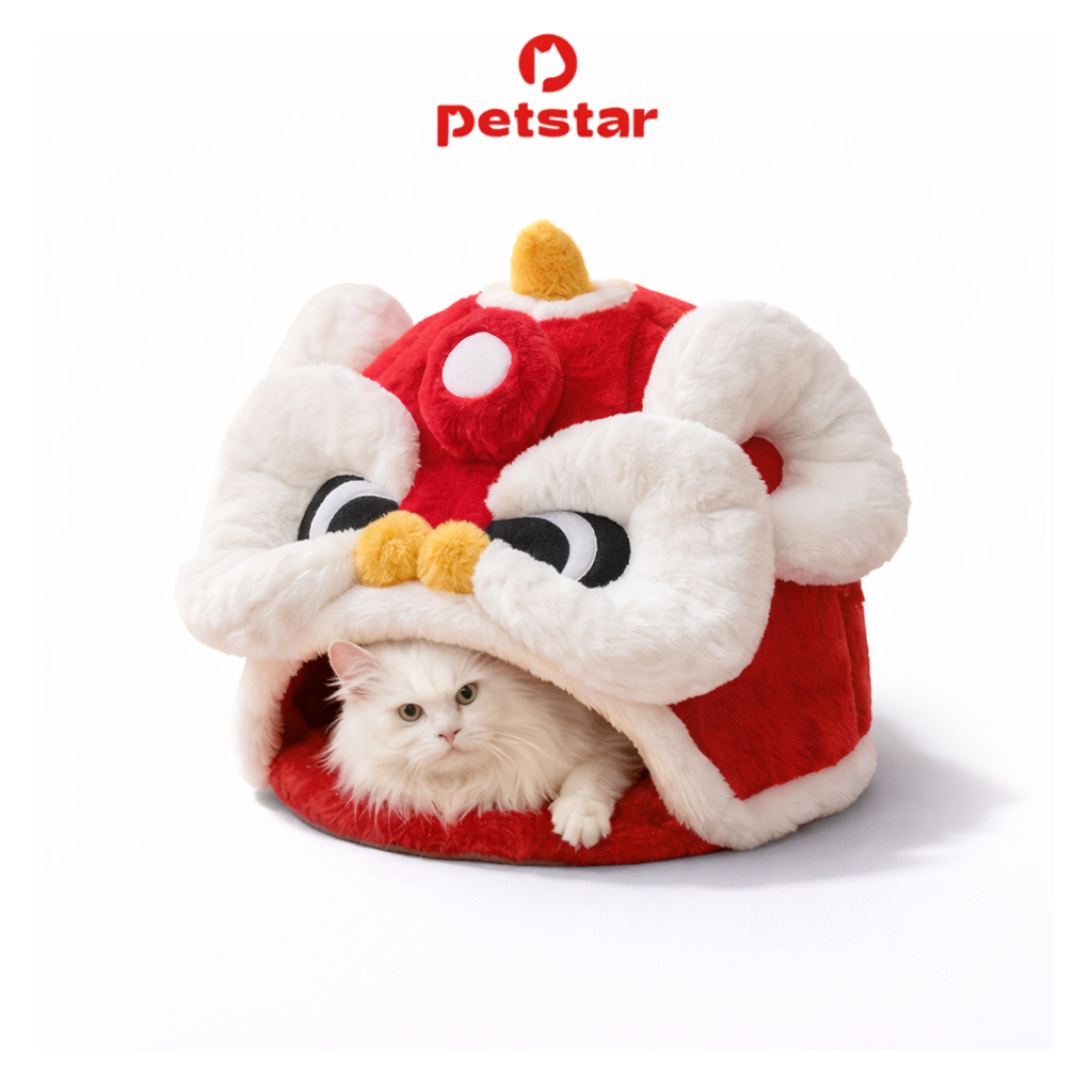 Petstar ที่นอนสัตว์เลี้ยง ที่นอนแมว pet bed ดีไซน์โพรง กว้างขวาง ให้ความรู้สึกปลอดภัย