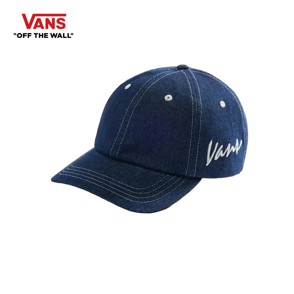 VANS CLASSIC SCRIPT CURVED BILL JOCKEY - DARK DENIM หมวกแก็ป แวนส์