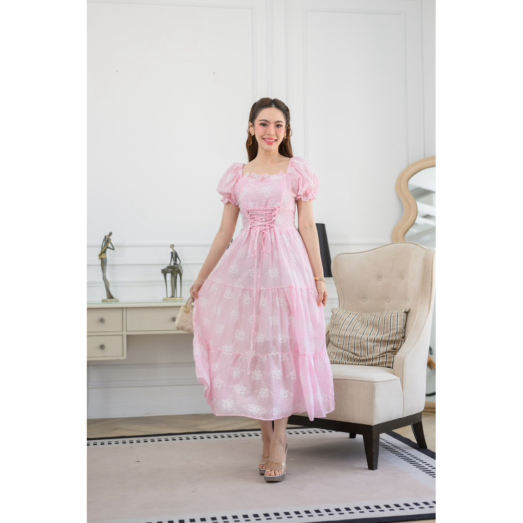 ผ้าคอตต้อนอัดพลีท 🌸  cotton pleatedBreast/inches อก 30-44"  Waist: เอว : 28-36"         Length/inche