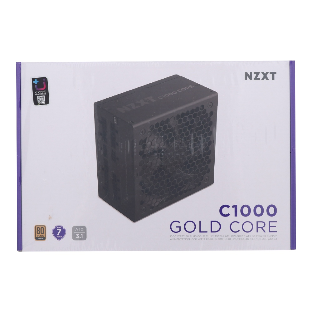 POWER SUPPLY (อุปกรณ์จ่ายไฟ) NZXT C1000 GOLD CORE - 1000W 80 PLUS GOLD ATX BLACK PA-0G3BB-US