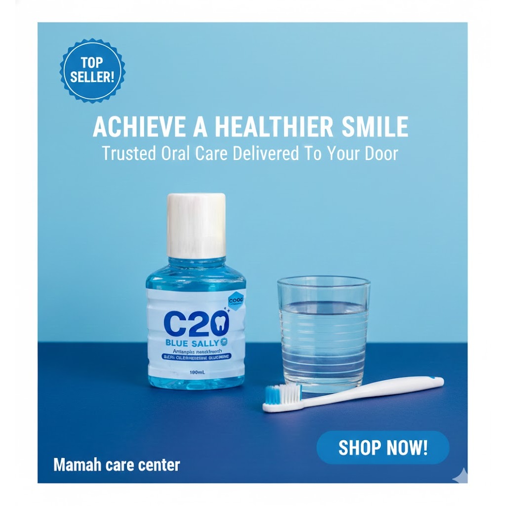 BLUE C20 น้ำยาบ้วนปากสีฟ้า ขนาด 180 ml