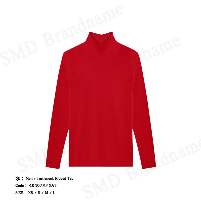 Calvin Klein เสื้อยืดแขนยาวผู้ชาย รุ่น Men's Turtleneck Ribbed Tee Code: 40407MF XAT