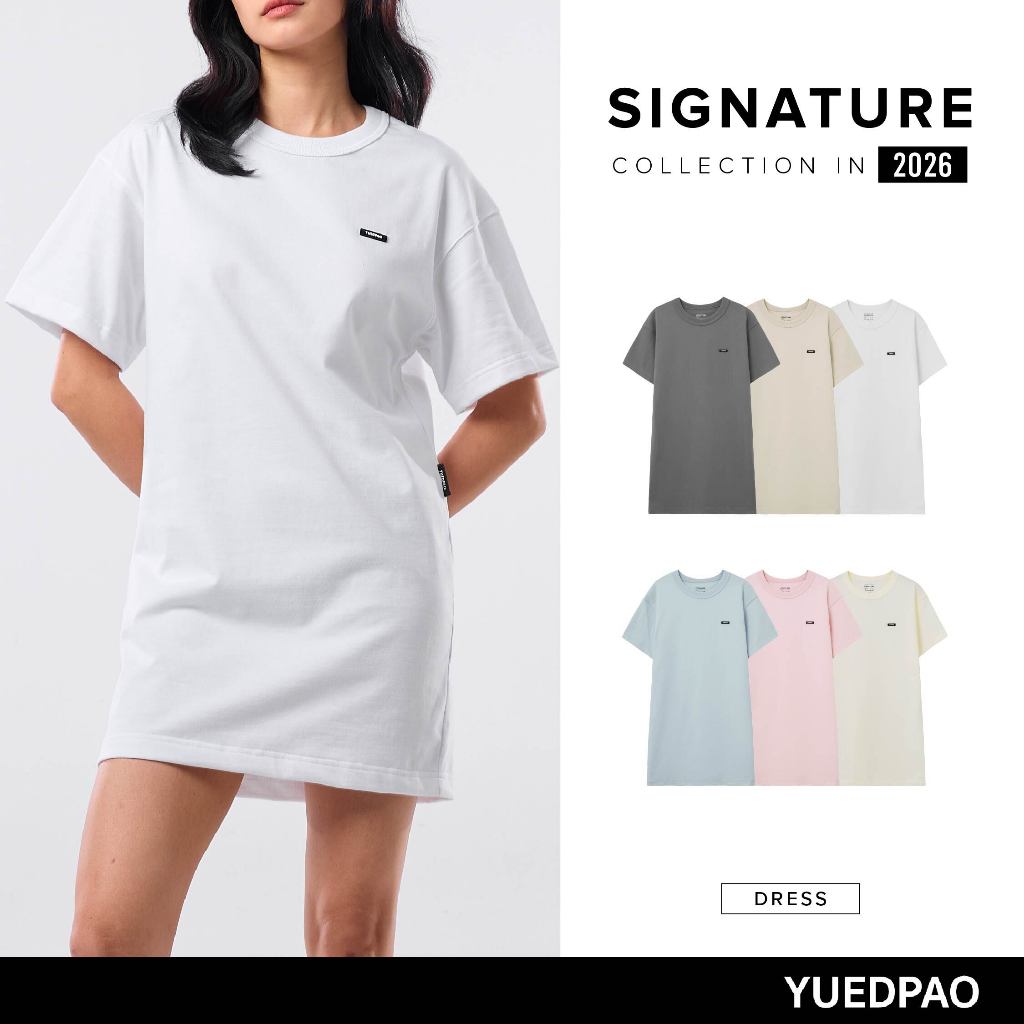 Yuedpao Signature Dress 2026 ชุดเดรส ยืดเปล่า ผ้าหนาทรงสวย ยับยากไม่ต้องรีด เดรสสั้น 7 สี