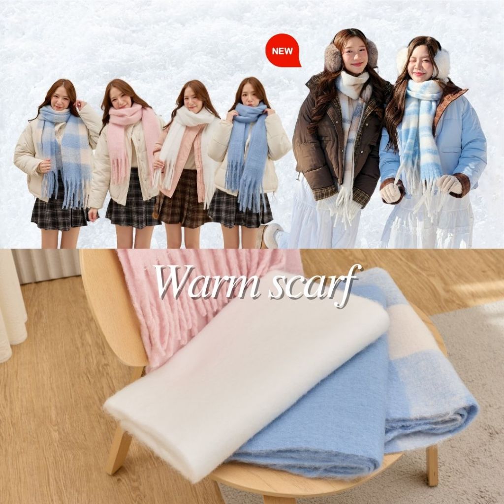 Coatmatter - Warm scarf ผ้าพันคอกันหนาว อุ่น ผืนใหญ่
