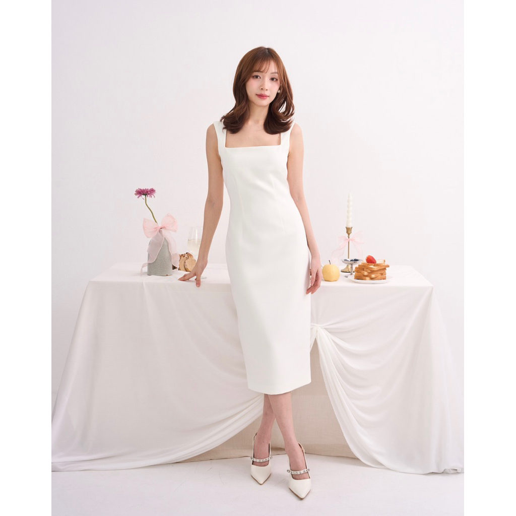ORNCHUU  —  CALLA DRESS  White