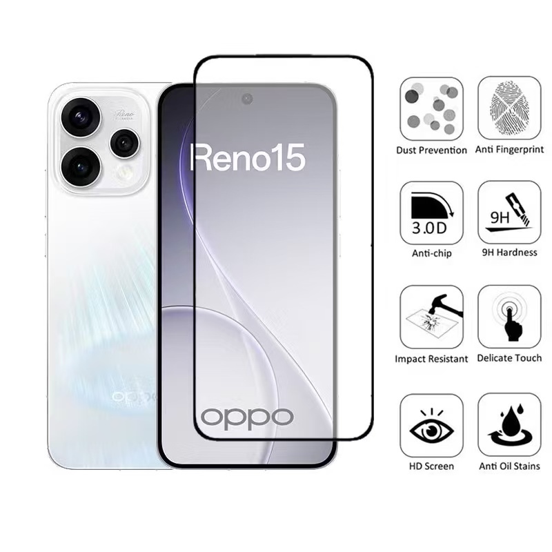 ฟิล์มเต็มจอ สำหรับ OPPO Reno15 pro Max Reno15F กันรอยขีดกันกระแทก