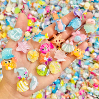 [50 ชิ้น] เรซิ่นทะเลมหาสมุทร ไซส์ M คละลาย อุปกรณ์เสริมตกแต่งเรซิ่น DIY พร้อมส่งในไทย หลากหลายลายสีสดใส