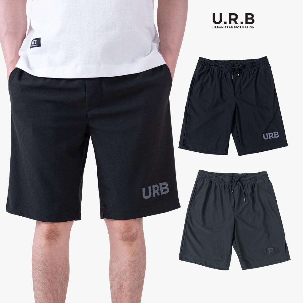 URBAN : MEN'S SPORT SHORT กางเกงขาสั้นผู้ชาย ทรงสปอร์ต รุ่น 1UTMS5005 มี 2 สี (ดำ,เทาชาโคล)