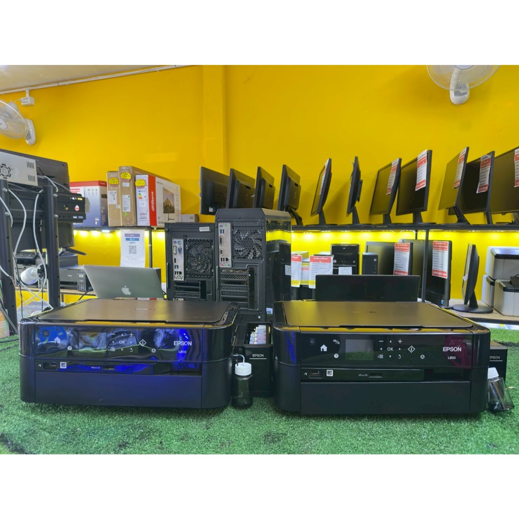 ปริ้นเตอร์ Epson L850 + ink Tank มือสองพร้อมใช้งานสวยๆ **อุปกรณ์ครบ สายไฟ+สาย Usb** แถมน้ำหมึก 6 สี.
