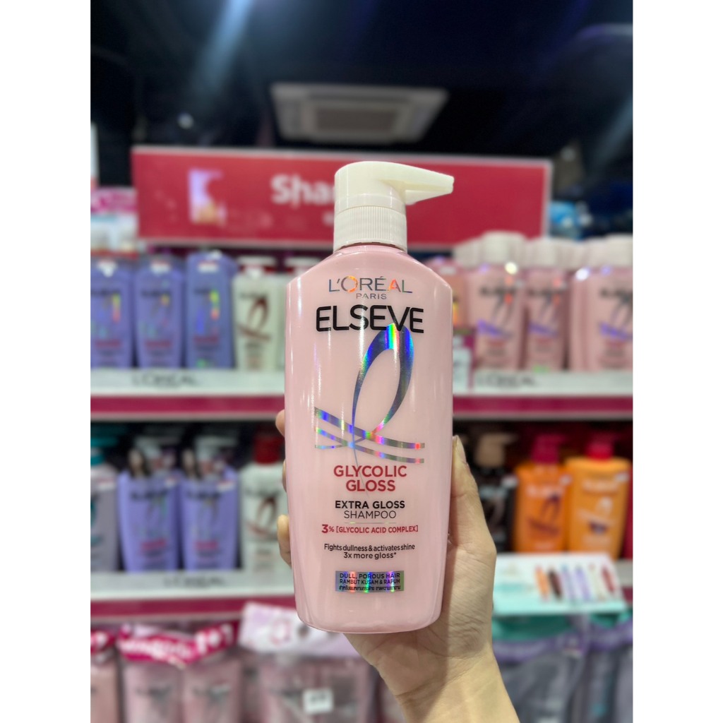 L’Oréal Paris Elseve Glycolic Gloss ลอรีอัล ปารีส  แชมพูเพื่อผมกลอส เงางาม ผมสวยสุขภาพดี