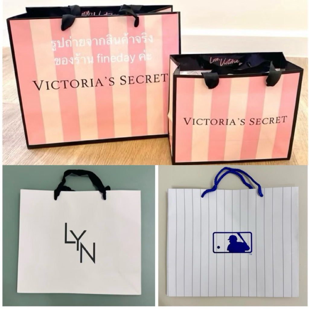 🎀VICTORIA’S SECRET 🎀วิคเตอเรีย ซีเครต ถุงกระดาษ ถุงแบรนด์ มี 2 ขนาด ถุงของขวัญ เคลือบมันอย่างดี ถุงใหม่ shopping bag