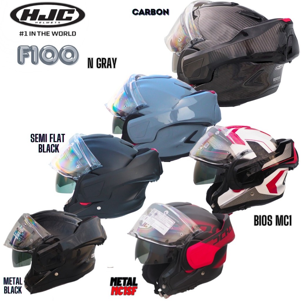 หมวกกันน็อค HJC รุ่น F100 CARBON Modular Flip-Back