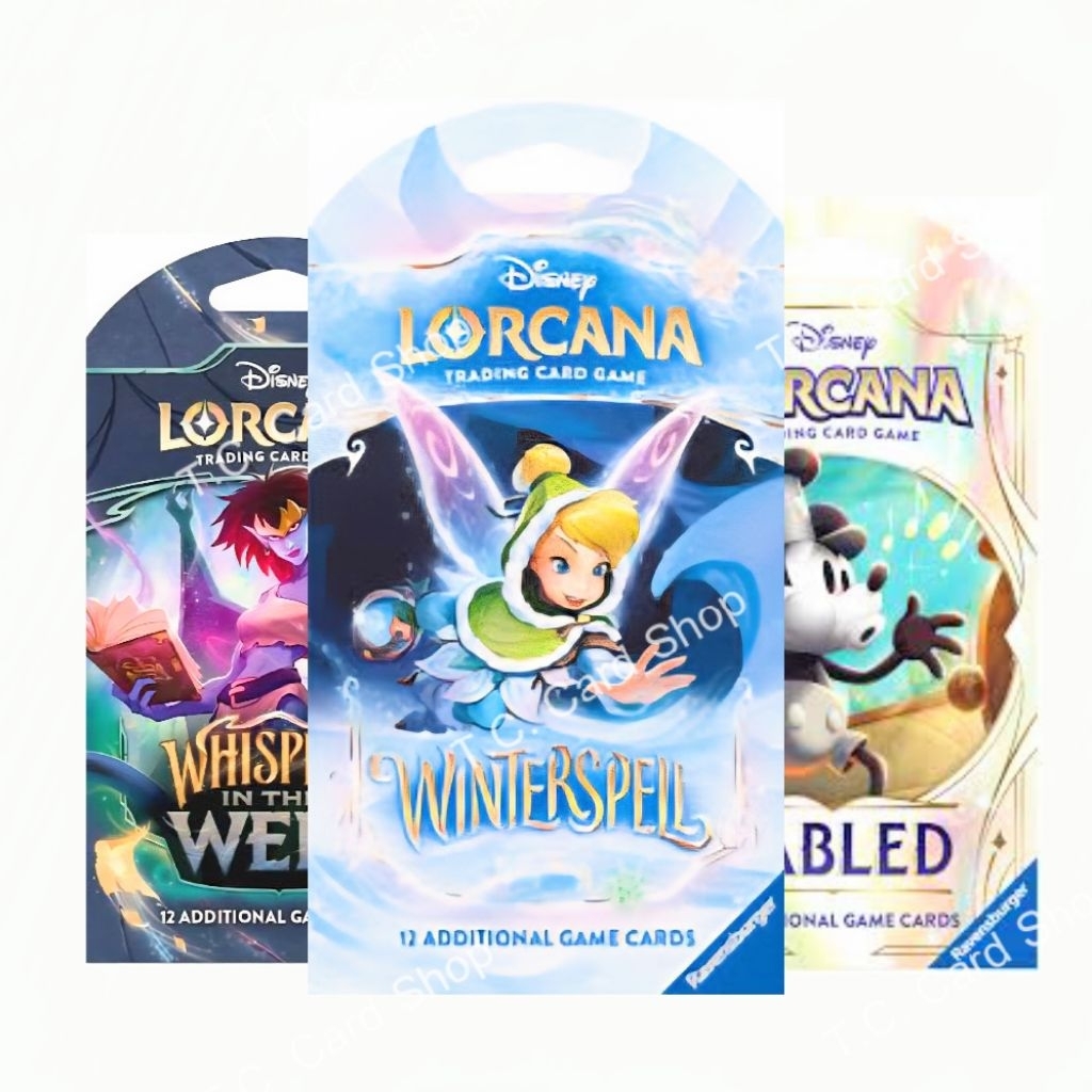 Disney Lorcana Sleeved Booster Pack ซองแยก (สลิปแพ็คเกจ) EN9 EN10 EN11 (Fabled, Whisper in the Well, Winterspell) คละลาย ราคา ถูกที่สุด ดีลบีเคเค แกลเลอรีภาพที่ 2