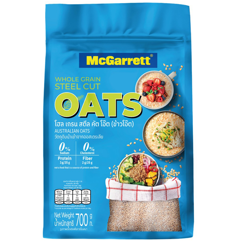 Mcgarrett  Steel Cut Oats ข้าวโอ้ต  700g