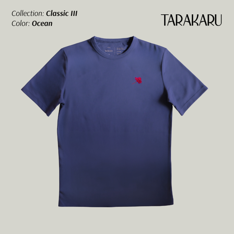 เสื้อยืด TARAKARU รุ่น Classic III สี Ocean ทรง Unisex ย้วยยาก ยับยาก