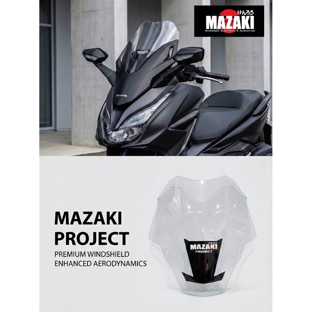 ชิวหน้า Forza 350 Mazaki ทรงสปอร์ต สูง18นิ้ว หนาพิเศษ