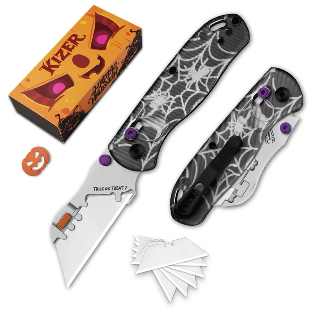 Kizer Uti Bear Evil Spiders Halloween Limited Edition 2025 [V3619JHW2] มีดพับ มีดพกพา ของแท้ ใหม่ ✅