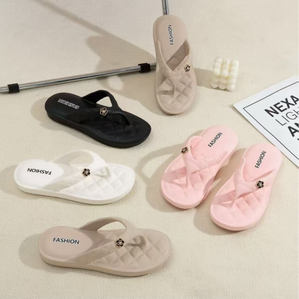 พร้อมส่ง  แฟชั่นใหม่ รองเท้าเเตะหูหนีบ สไตล์เกาหลี ดีเทลสวย น่ารัก ใส่สบาย #H08+5