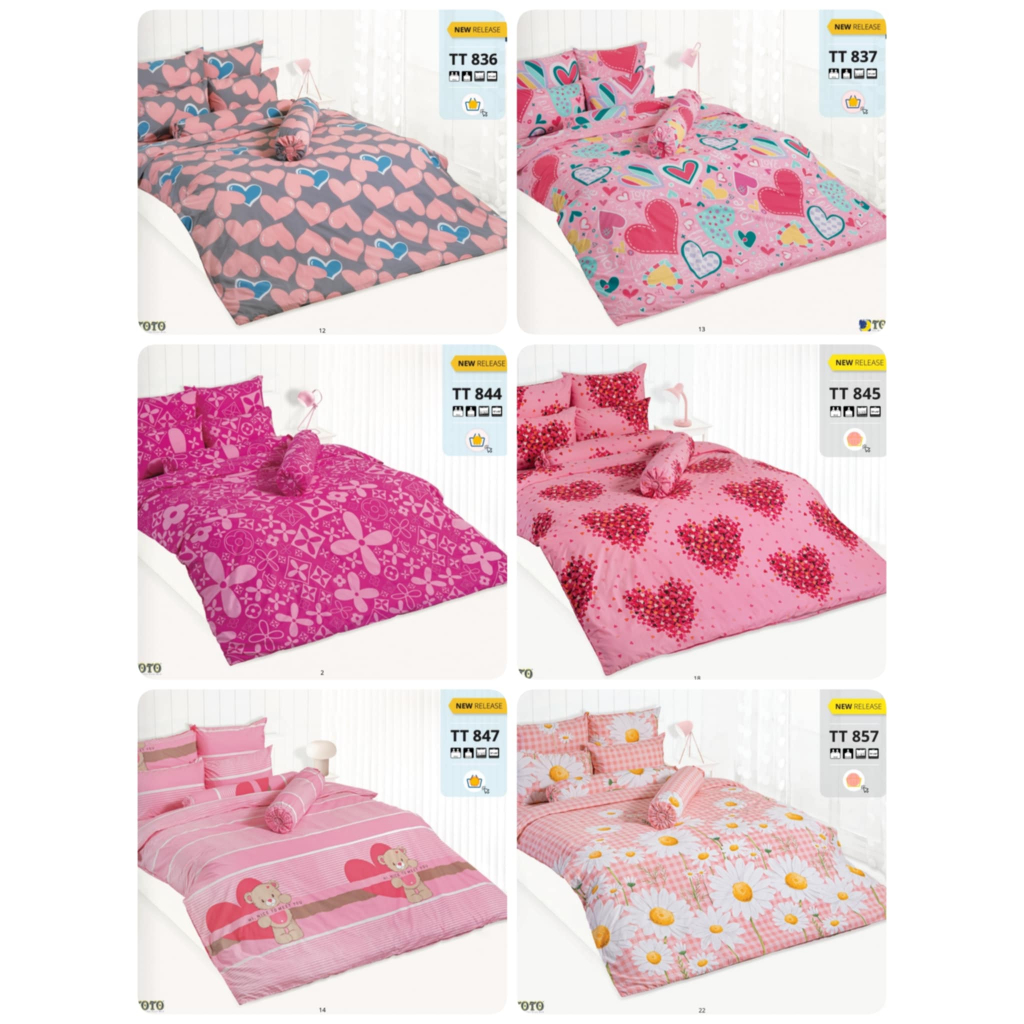 ผ้า​ปูที่นอน​ 3.5​ฟุต​/5​ฟุต​/6​ฟุต​ TOTO​ ลายทั่วไป