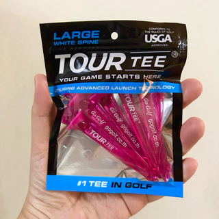 Tour Tee Large Neon Pink 🎉 แถมฟรีทิชชูเปียกทำความสะอาดรองเท้า 🎉 ทีตั้งลูกกอล์ฟ 1 แพค มี 5 ชิ้น