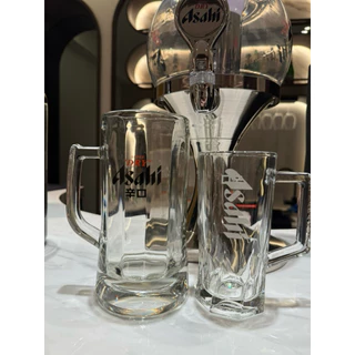 แก้วมัคอาซาฮี ขนาด 355 ml. (ตัวหน้งสือนูน)ที่หูงานแท้ /640ml Asahi mug glass (ขนาดปกติ และ แบบใหญ่) SALE!
