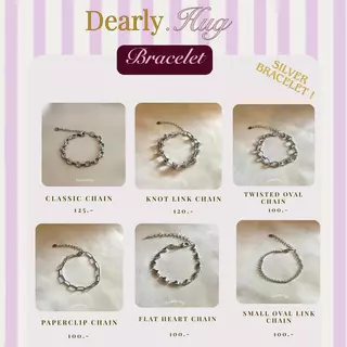 Dearly.Hug - Bracelet สร้อยข้อมือสแตนเลสสีเงิน สินค้าพร้อมส่ง
