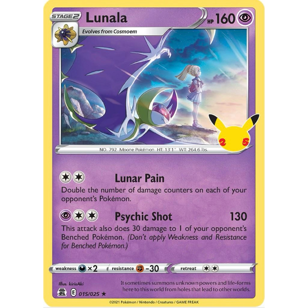 Pokemon card ENG Lunala 25th