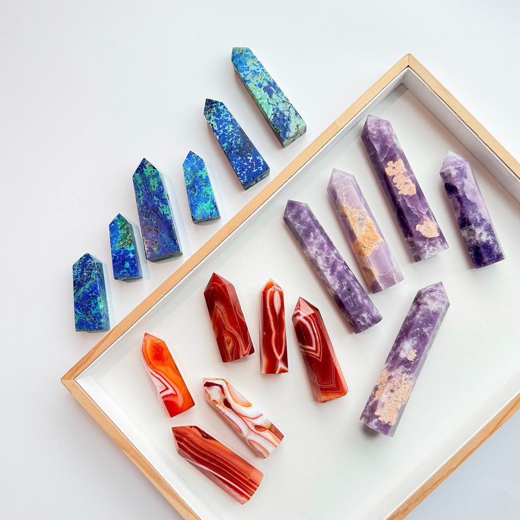 Tower SALE ✨ Red Agate I Azurite Chrysocolla l Lepidolite