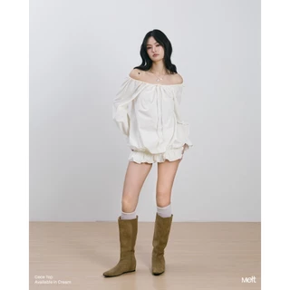 MELT.INMOMENTS Cece Top ชุดเดรสปาดไหล่แขนยาว (พร้อมส่ง)