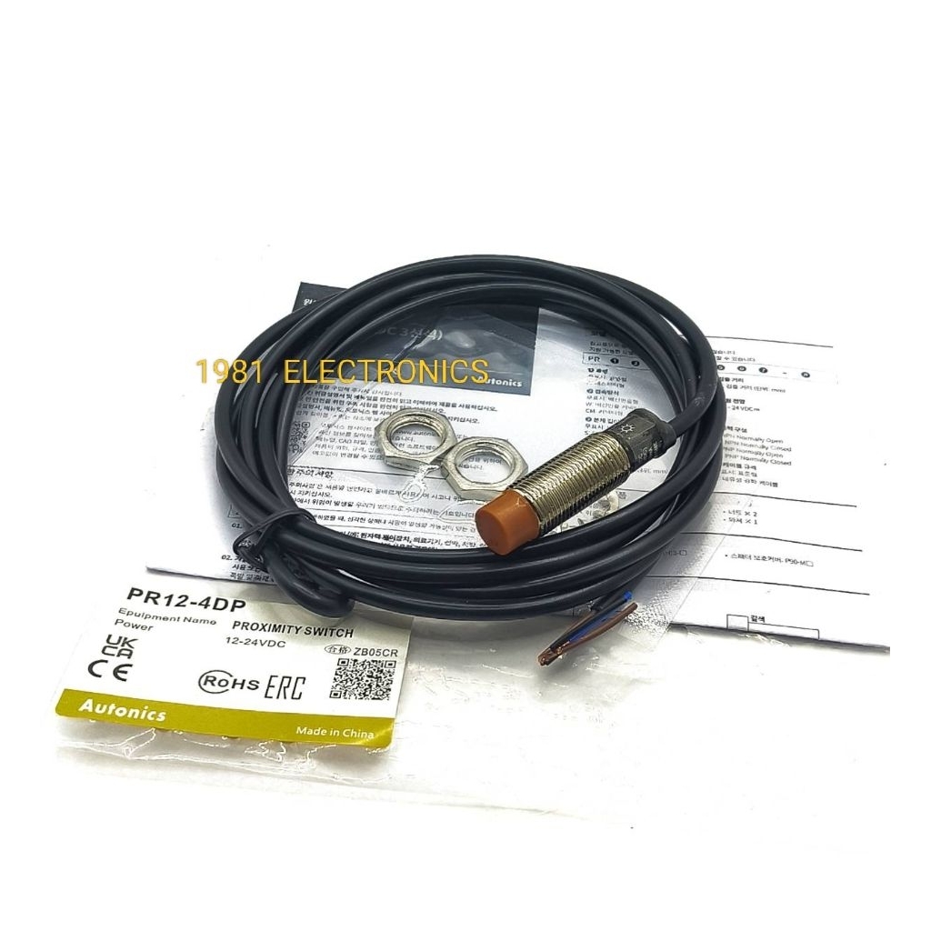 PR12-4DP PR12-4 PR124DP เซ็นเซอร์ M12  Proximity Sensor Switch เกลียว 12มิล ชนิดการทำงาน PNP-NO 3สาย