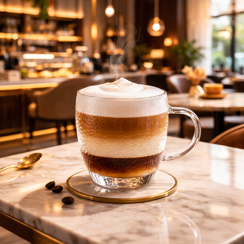 🔥【ซื้อครบ 99 บาทมีของแถม】แก้วผนัง 2 ชั้น พื้นผิวขรุขะ มีหูจับ 250,350,450 ml (58,59,60YBM)