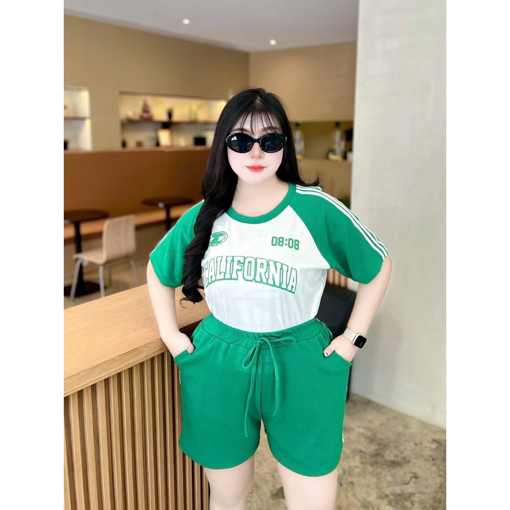 💥 N16ชุดเซ็ตCALIFORNIA ขาสั่น-ทูโทน สาวอวบ ✨อวบอ้วน💞