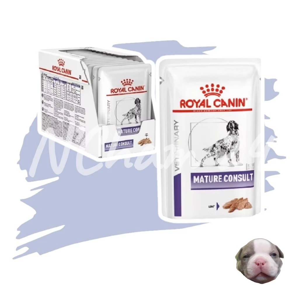 Royal Canin Mature Consult Pouch 85 g อาหารเปียกสำหรับสุนัขสูงวัยอายุ 8 ปีขึ้นไป 85 กรัม x 12 ซอง