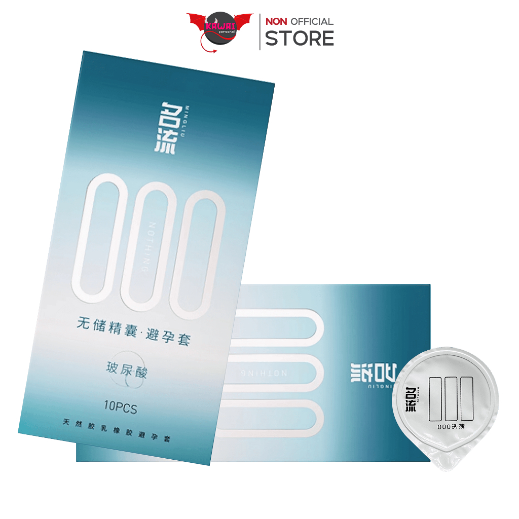 MINGLIU 000 ถุงยางรูปทรงใหม่ ไม่มีปลายกระเปาะ รุ่น devious Trip zero ไซส์ 52±2 มม.