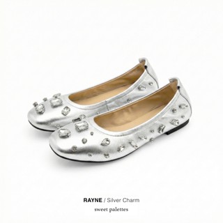 สีใหม่!!! Sweet Palettes รองเท้าหนังแกะ Rayne สี Silver Char…