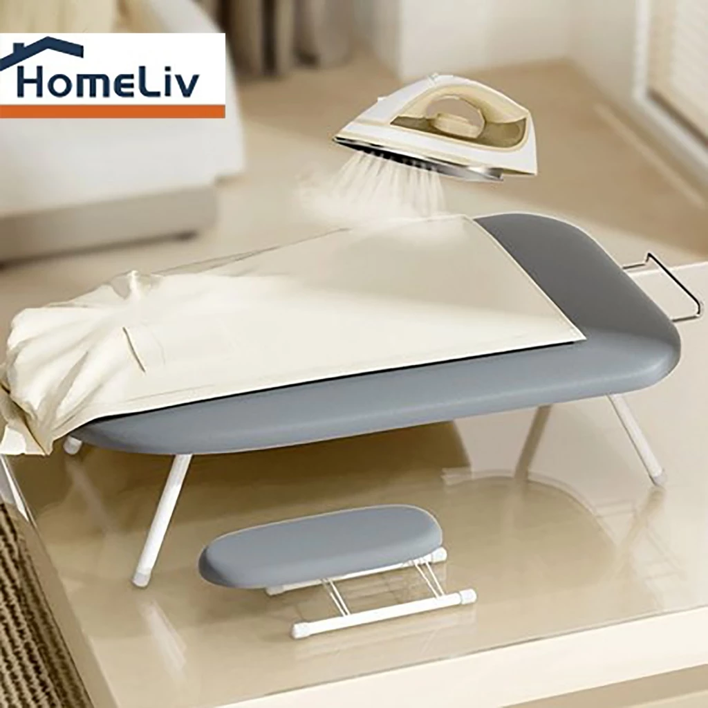 HomeLiv โต๊ะรีดผ้าแบบนั่ง ขายู สีเทา สำหรับรีดแขนเสื้อ(คละลาย) สินค้าของแท้คุณภาพดี