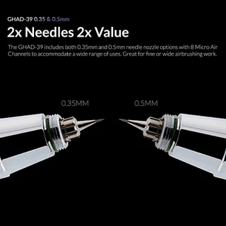 แอร์บรัช Gaahleri GHAD-39 Advanced Dual-Action 0.35+0.5mm แถมหัวฉีด 2 ขนาด เกรดพรีเมียม โมเดล กันพลา Airbrush